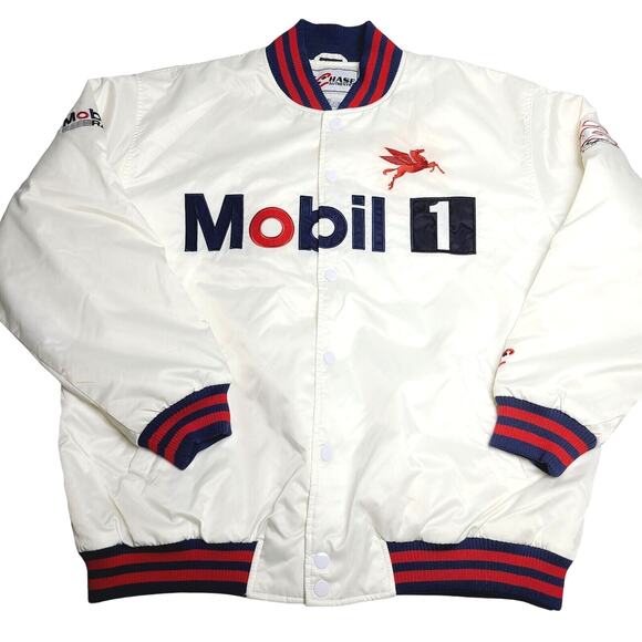 Vintage Chase Authentics Mobile 1 Jeremy Mayfield #12 NASCAR Snap Jacket Size XL - Picture 1 of 11